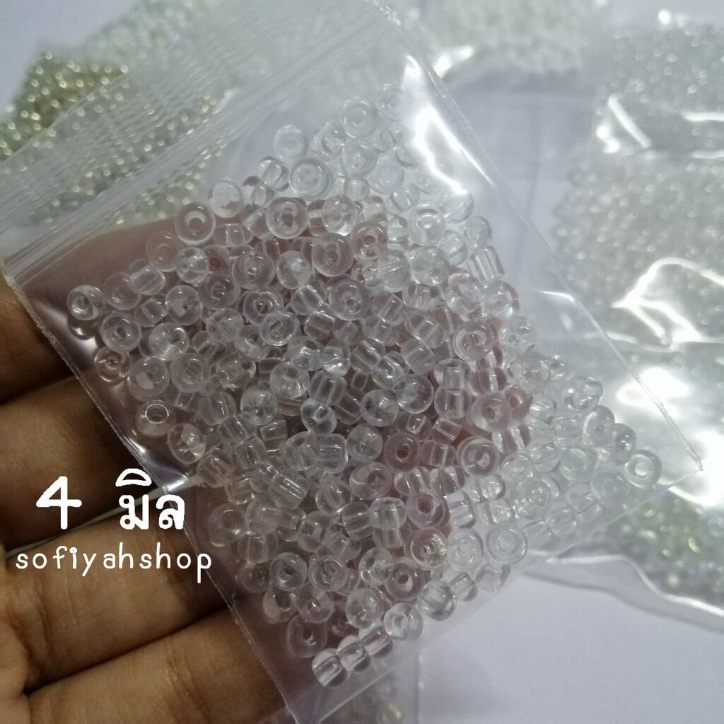 ลูกปัด​ เม็ดทราย​ 4​ มิล​ ถุงละ​15​กรัม​ (ประมาณ​ 200+เม็ด) ?