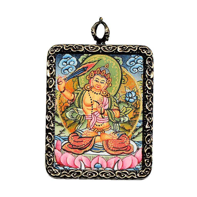 CHUANGLONG | Manjushri Hand-painted Mini Thangka Pendant ราคา 3,845 บาท*ส่งฟรี