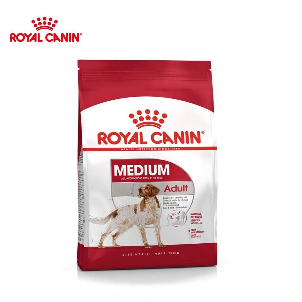 Royal Canin Medium Adult 15 kg โรยัลคานิน อาหารสุนัขแบบเม็ด สำหรับสุนัขโตพันธุ์กลาง อายุ 1 – 7 ปี  15 กิโลกรัม