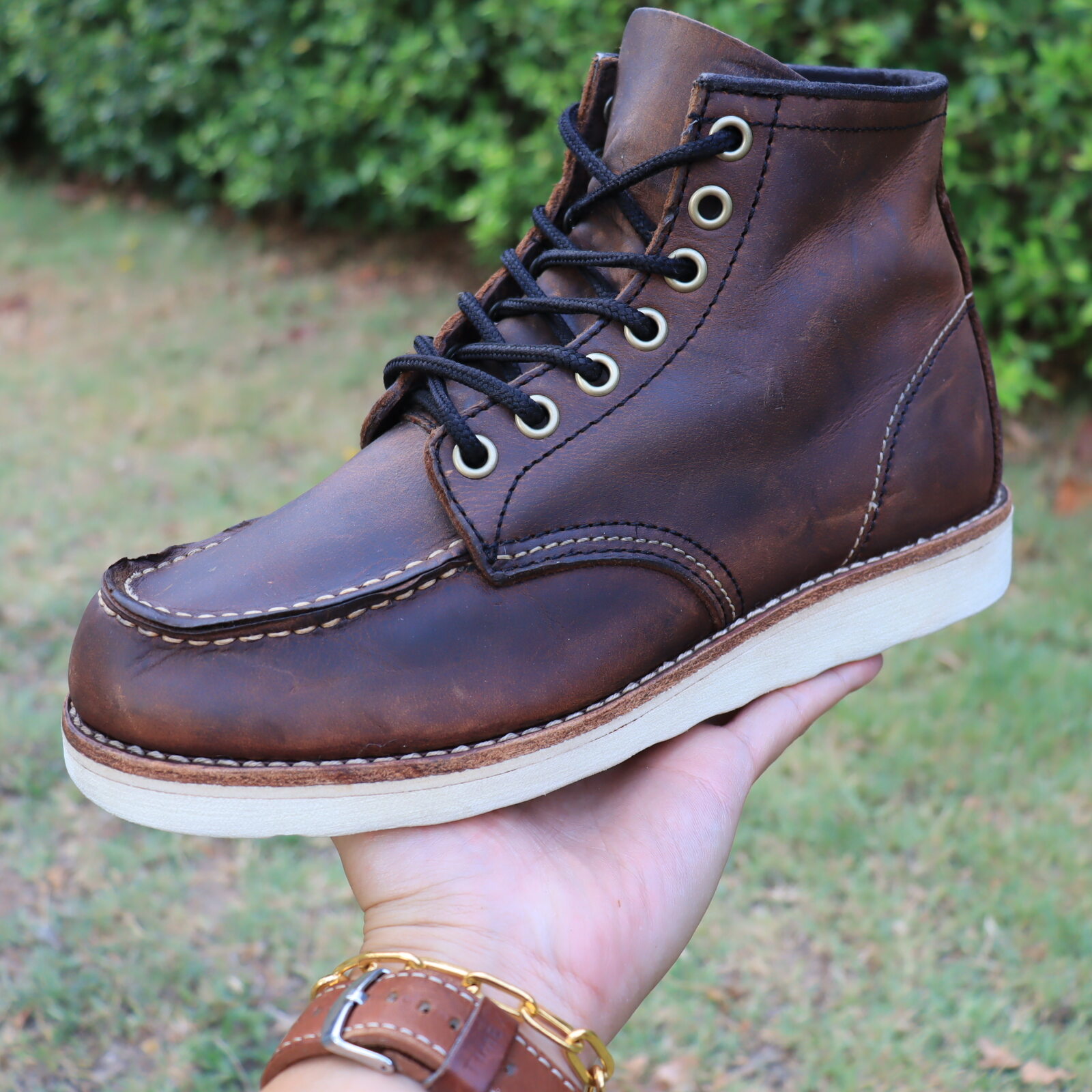 Hawkins moc cheap toe boots