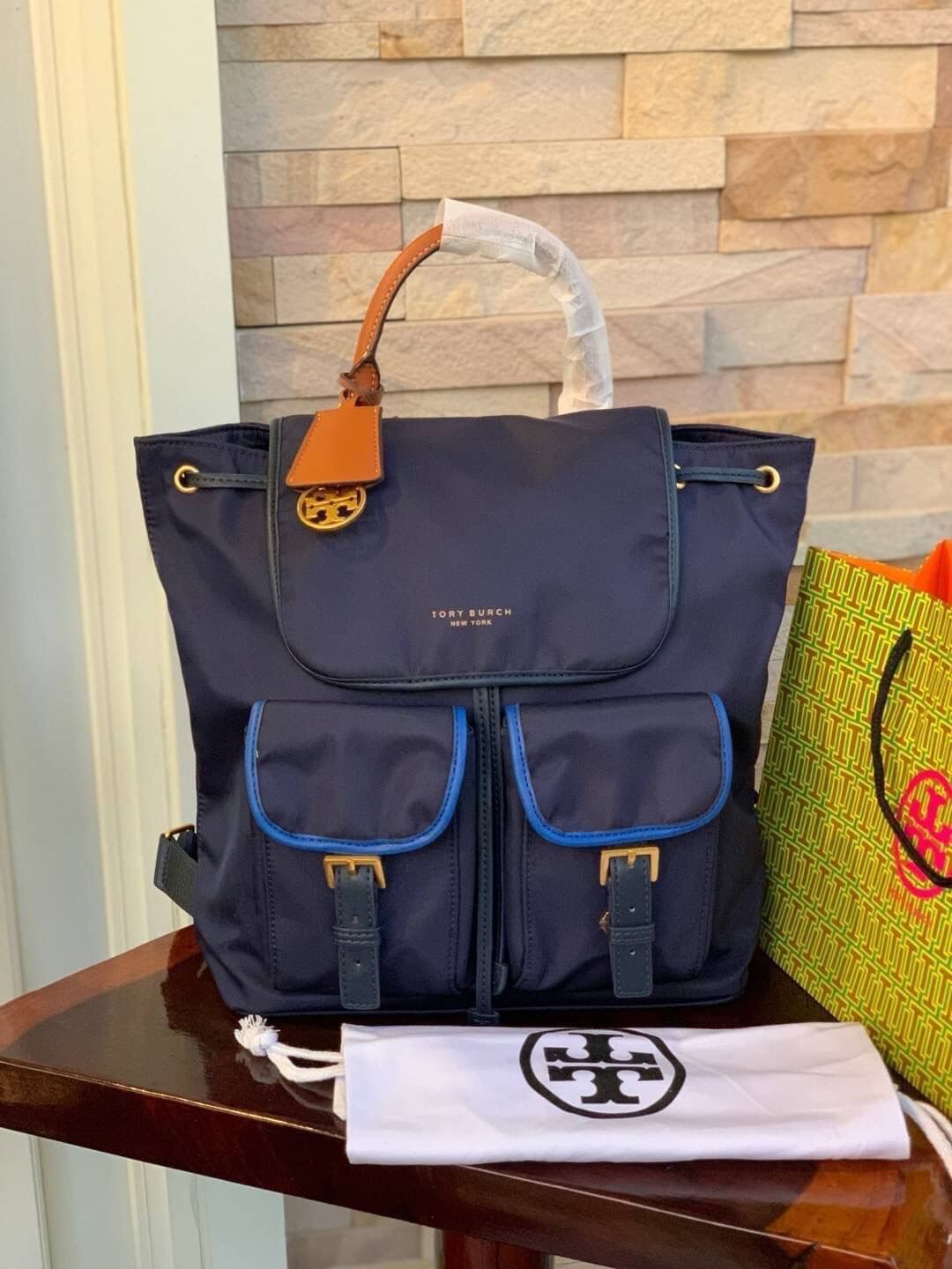 ?Tory Burch Perry Nylon Flap Backpack 