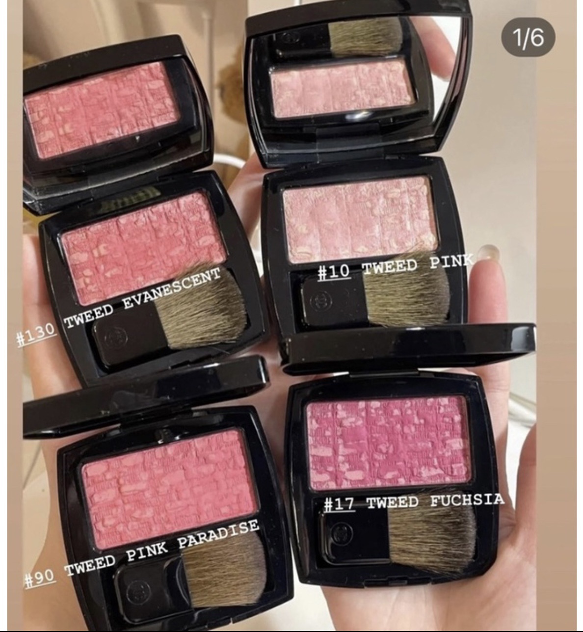 Chanel Les Tissages de Chanel Blush Duo Tweed Effect 90 Tweed Pink Paradise