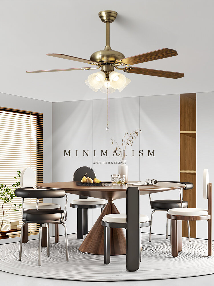 AOSIBANGE | American Retro Dimmable Ceiling Fan Light ราคา 4,066 บาท*ส่งฟรี