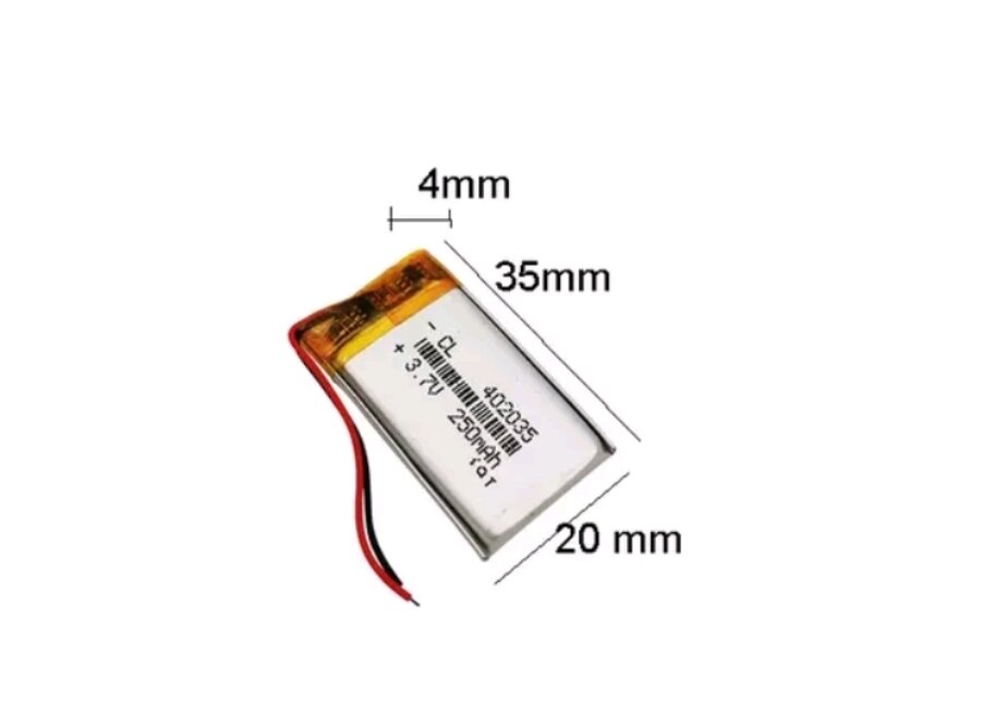 Battery 402035 3.7V 250mAh แบตเตอรี่ สำหรับ กล้องติดรถยนต์ ลำโพลบลูทูธ ...