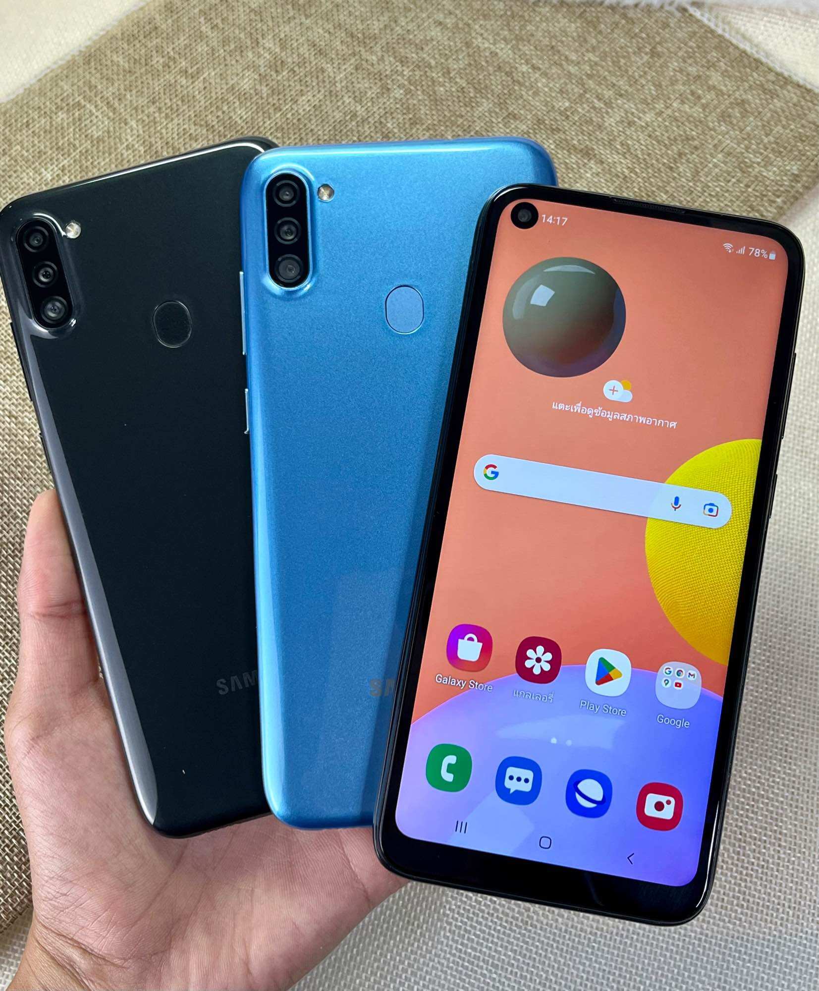 ซัมชุง A11หน้าจอ6.4 แรม3 รอม32 แอนดอย 10เครื่องคุณภาพดีรองรับทุกแอพพร้อมใช้งานมื อสอ ง เเถมชุดชาร์จ ราคา 1,259 บาท*ส่งฟรี