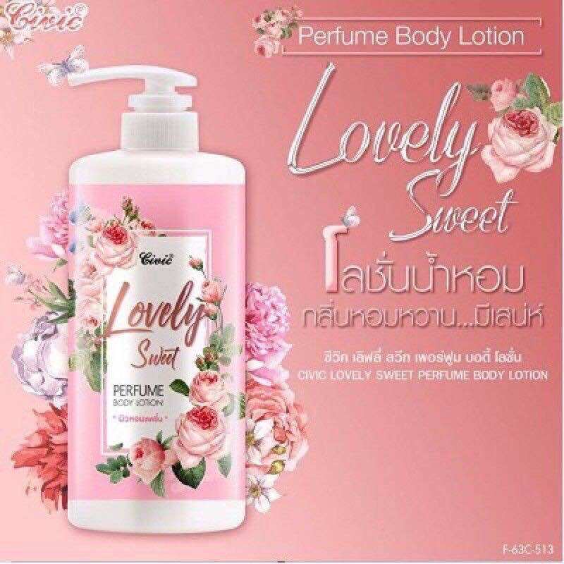 โลชั่นน้ำหอม ซีวิค เลิฟลี่ สวีท เพอร์ฟูม บอดี้โลชั่นขนาด 600กรัม CIVIC LOVELY SWEET PERFUME BODY ...