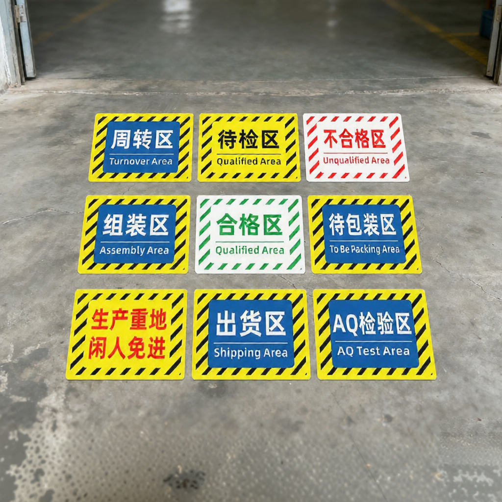 RUIKELAIXIANG | Customizable Warehouse Floor Marking Signs ราคา 98 บาท*ส่งฟรี