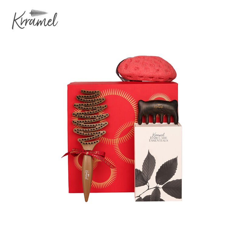KRRAMEL | High-end Hair Care Pig Bristle Massage Comb ราคา 2,309 บาท*ส่งฟรี