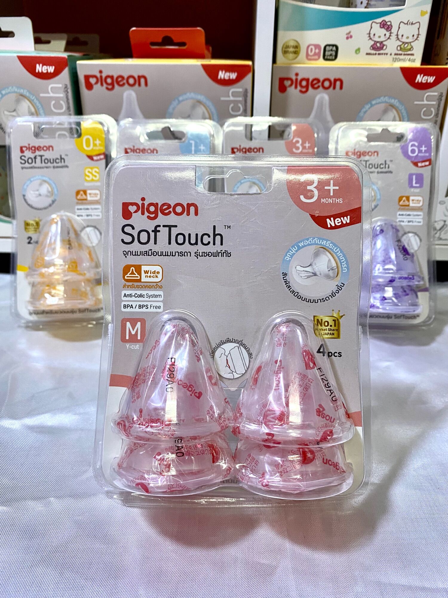 Smlll Image (รุ่นใหม่)Pigeon พีเจ้น ไทยแท้จุกนมเสมือนฯซอฟท์ทัส รุ่นพลัส ไซส์ SMLLL ...