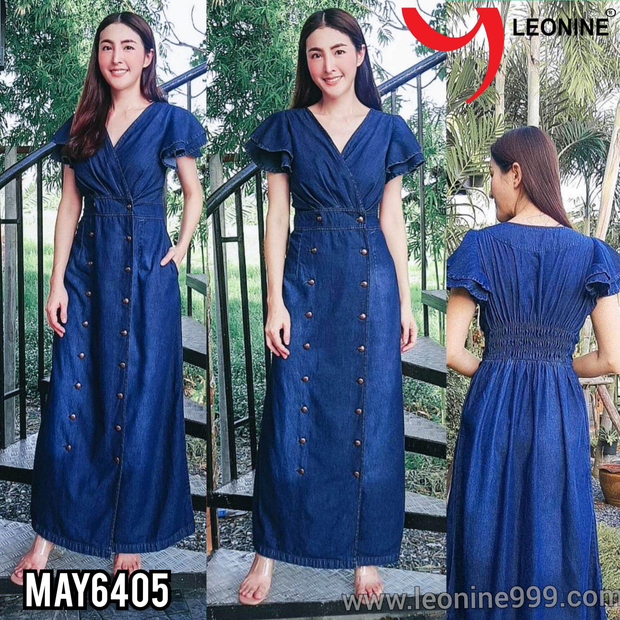 แม๊กซี่เดรสยีนส์, แซกยีนส์ยาว ,เดรสยีนส์ยาว,ชุดยีนส์ยาว ชุดยีนส์ Dress Jeans MAY6405 Leonine ราคา 814 บาท*ส่งฟรี