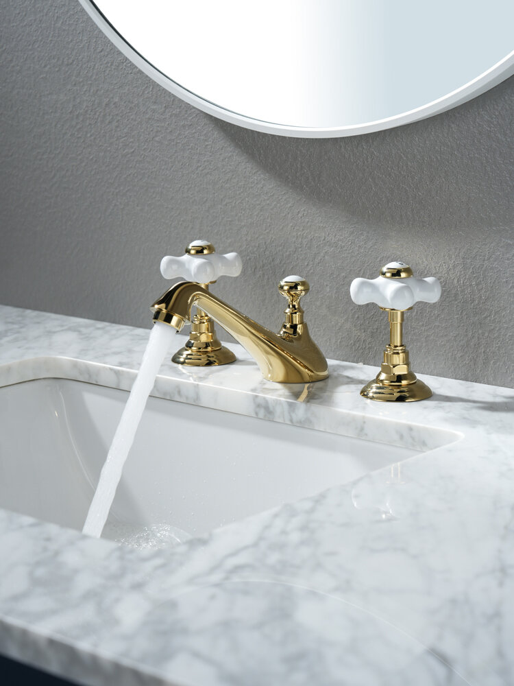 BANGPU | Full Copper European Dual Handle Separate Three-Hole Basin Faucet ราคา 2,459 บาท*ส่งฟรี