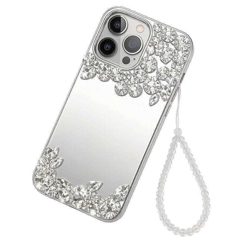 Diamond Studded Mirror Case