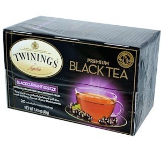 ♦️พร้อมส่ง♦️ชา Twinings, Premium Black Tea, Blackcurrant Breeze, 20 Tea Bags,นำเข้าจากอเมริกา