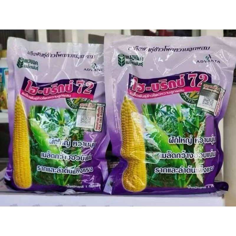 เมล็ดพันธุ์ข้าวโพดหวาน ไฮบริกซ์ 72 แปซิฟิค 1 kg. เมล็ดพันธุ์ เมล็ดพันธุ์ข้าวโพด ข้าวโพดหวาน ข้าวโพดไฮบริกซ์72 พันธุ์ใหม่ ร้อยละ : 99 อัตราความงอกร้อยละ : 80 หมดอายุ12/68 - ยี่ห้อ แปซิฟิคเมล็ดพันธุ์ ราคา 1,350 บาท*ส่งฟรี