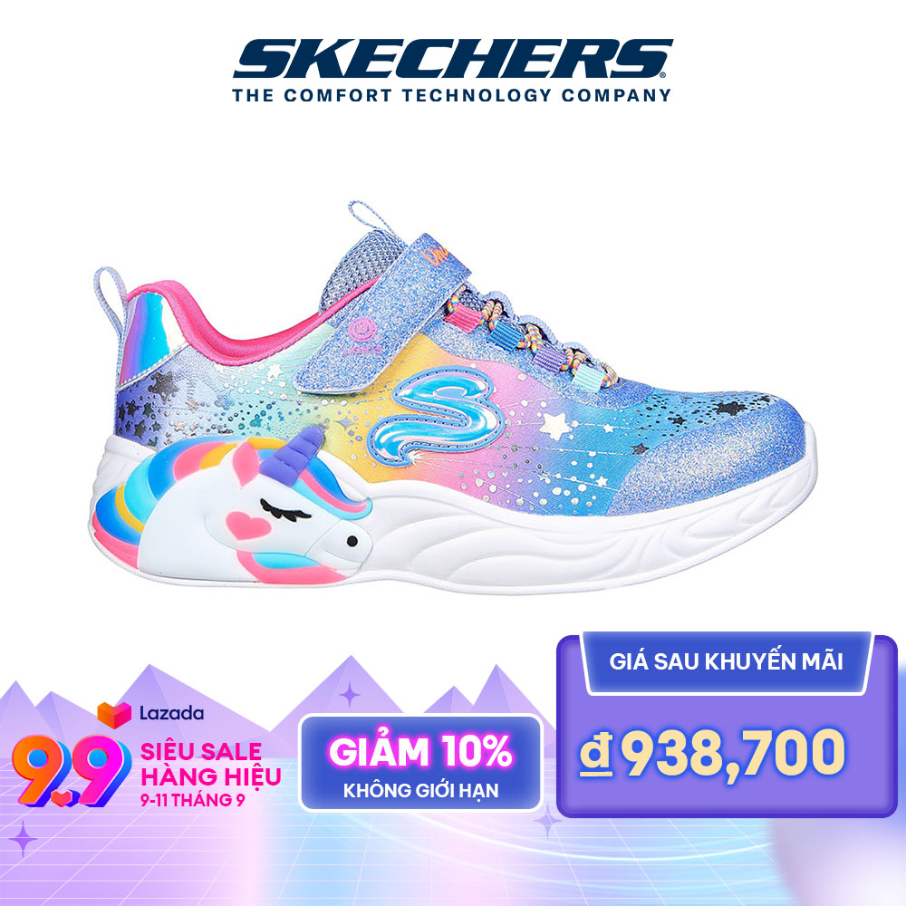 Skechers Bé Gái Giày Thể Thao Thường Ngày, Đi Học S-Lights Unicorn Dreams Air-Cooled Memory Foam - 302311L-BLMT