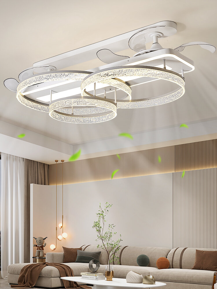 AOSIBANGE | 2025 New Invisible Ceiling Fan Light Quiet Variable Frequency High Power Fan Light ราคา 10,658 บาท*ส่งฟรี