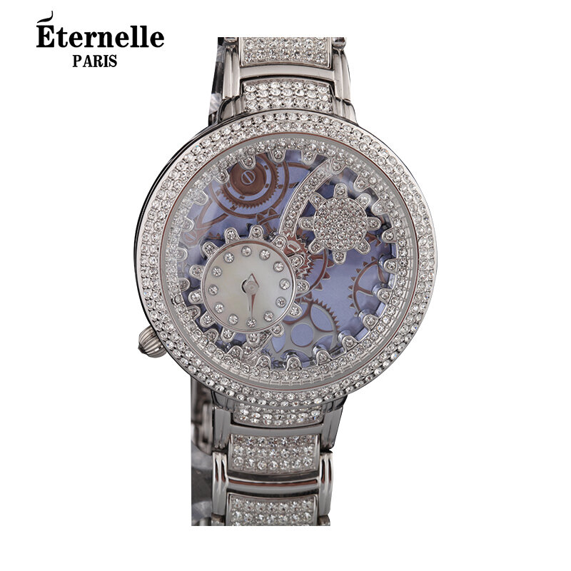 Eternelle | Eternelle French Quartz Watch With Austrian Crystal Fashion Magazine Style Women's Wristwatch Fashionable Round Dial Gold Plated ราคา 22,070 บาท*ส่งฟรี