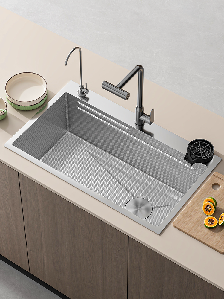 MEICHUWUYU | Large Single Basin Honeycomb Thick Stainless Steel Kitchen Sink ราคา 2,539 บาท*ส่งฟรี