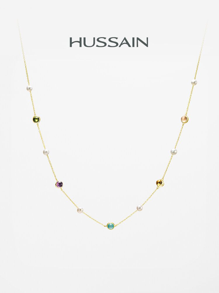 HUSSAIN | Dopamine Sugar Glaze Starry Sky Resort Style Original Design Clavicle Necklace ราคา 6,692 บาท*ส่งฟรี