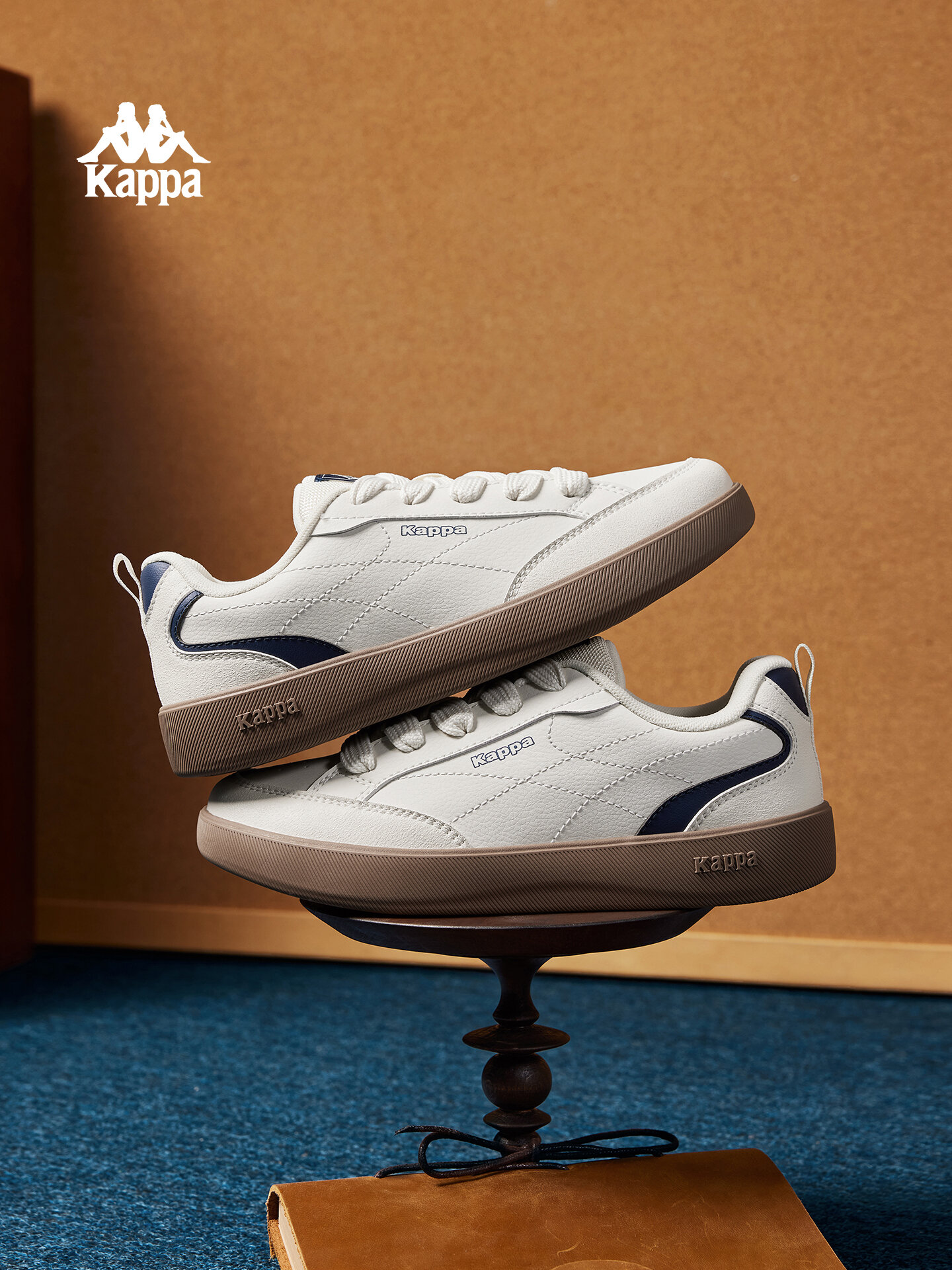 Kappa | Thick Sole White Shoes For Women Retro Casual ราคา 3,598 บาท*ส่งฟรี