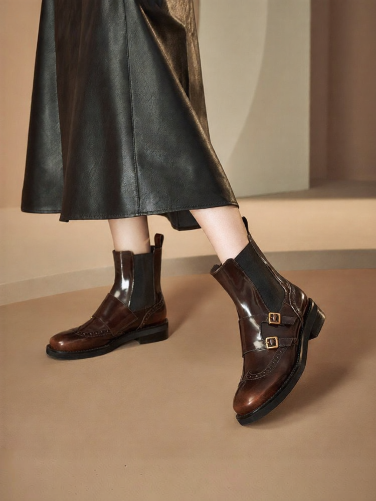 73hours | Brushed Color British Style Chelsea Boots ราคา 10,451 บาท*ส่งฟรี