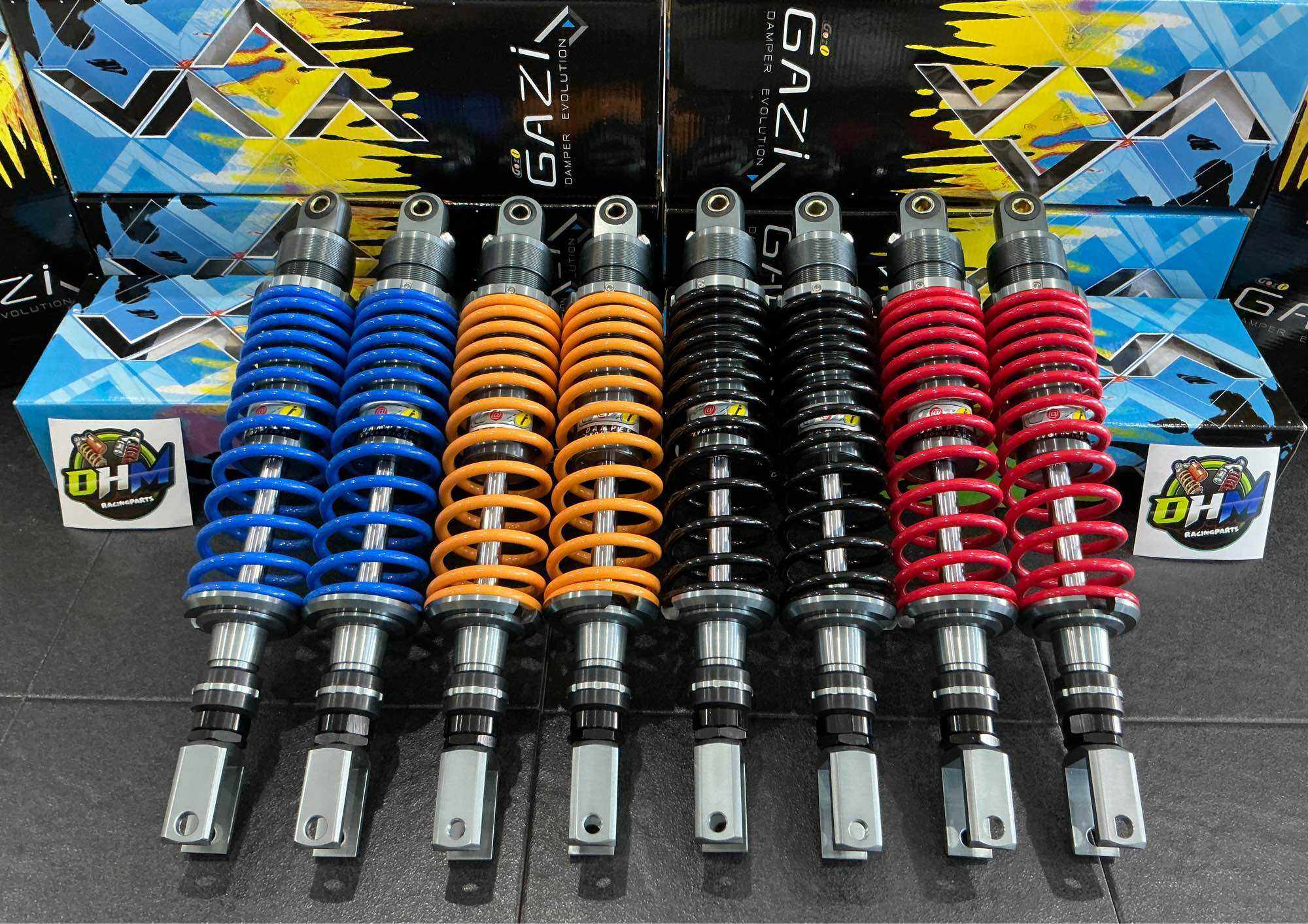 Gazi Rear Shock, Genuine Supreme Rx Model for Forza350, Length 400mm, Adjustable Softness and Spring. Adjustable Rebound.