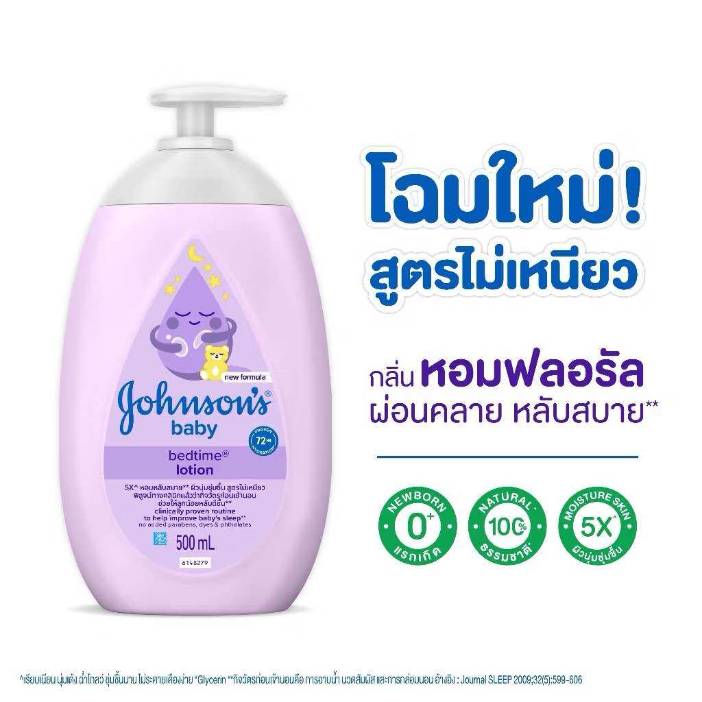 จอห์นสัน เบบี้ โลชั่น เลือกสูตร ขนาด 500 มล หมดอายุ 2028 JOHNSONS BABY LOTION