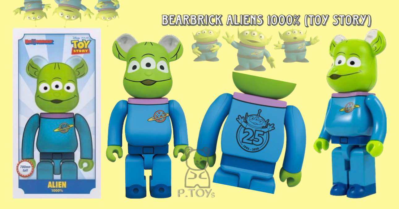 Bearbrick Aliens Little Green Man 1000 Toy Story - พีทอยส์