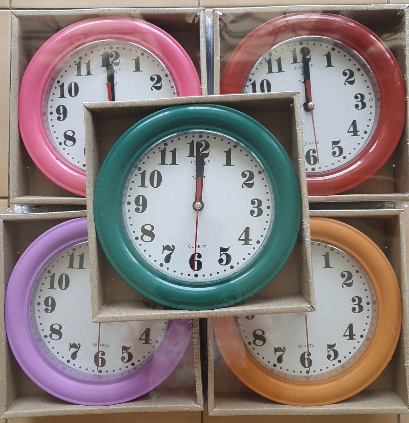 นาฬิกาแขวนผนัง J-Time ขนาด 7 นิ้ว หน้าปัดขาว (เลือกสีได้)