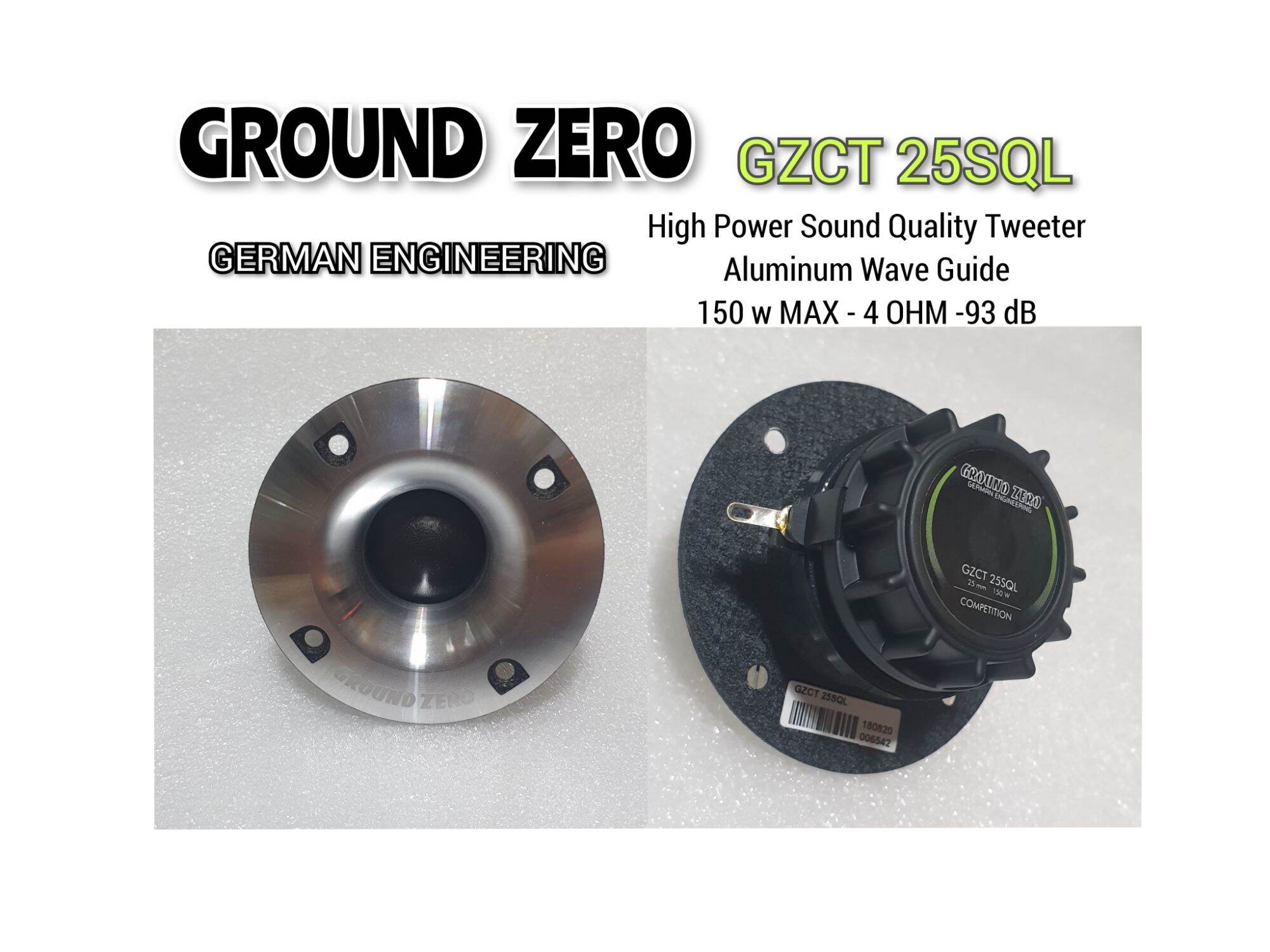 Gzct 25sql Ground Zero GZCT 25SQL Horn Tweeter 25mm Altoparlanti
