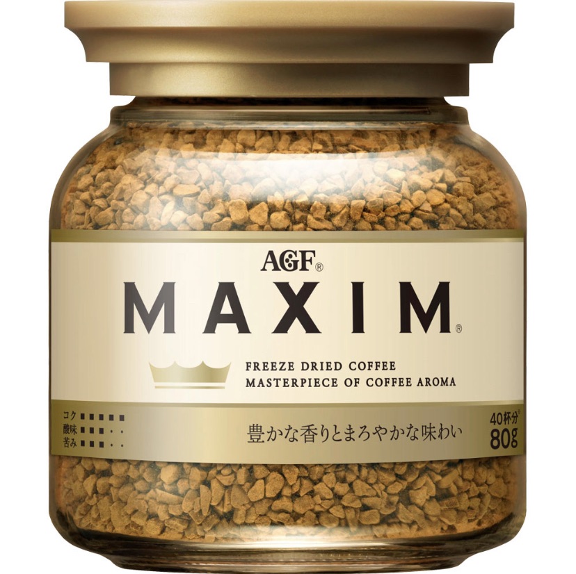 AGF MAXIM กาแฟแม็กซิม กาแฟสำเร็จรูป บรรจุขวดแก้ว 80 กรัม