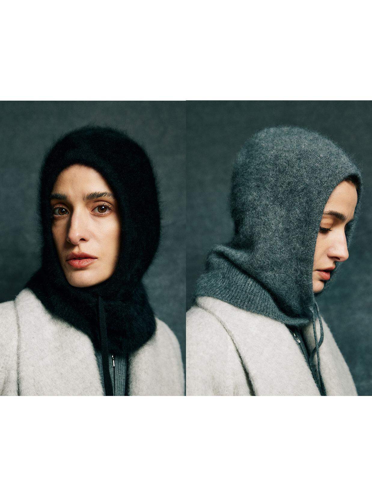 KEIGAN | Stylish Knitted Hat Matching Essential Heavyweight Full Cashmere Fuzzy Soft Light ราคา 3,645 บาท*ส่งฟรี