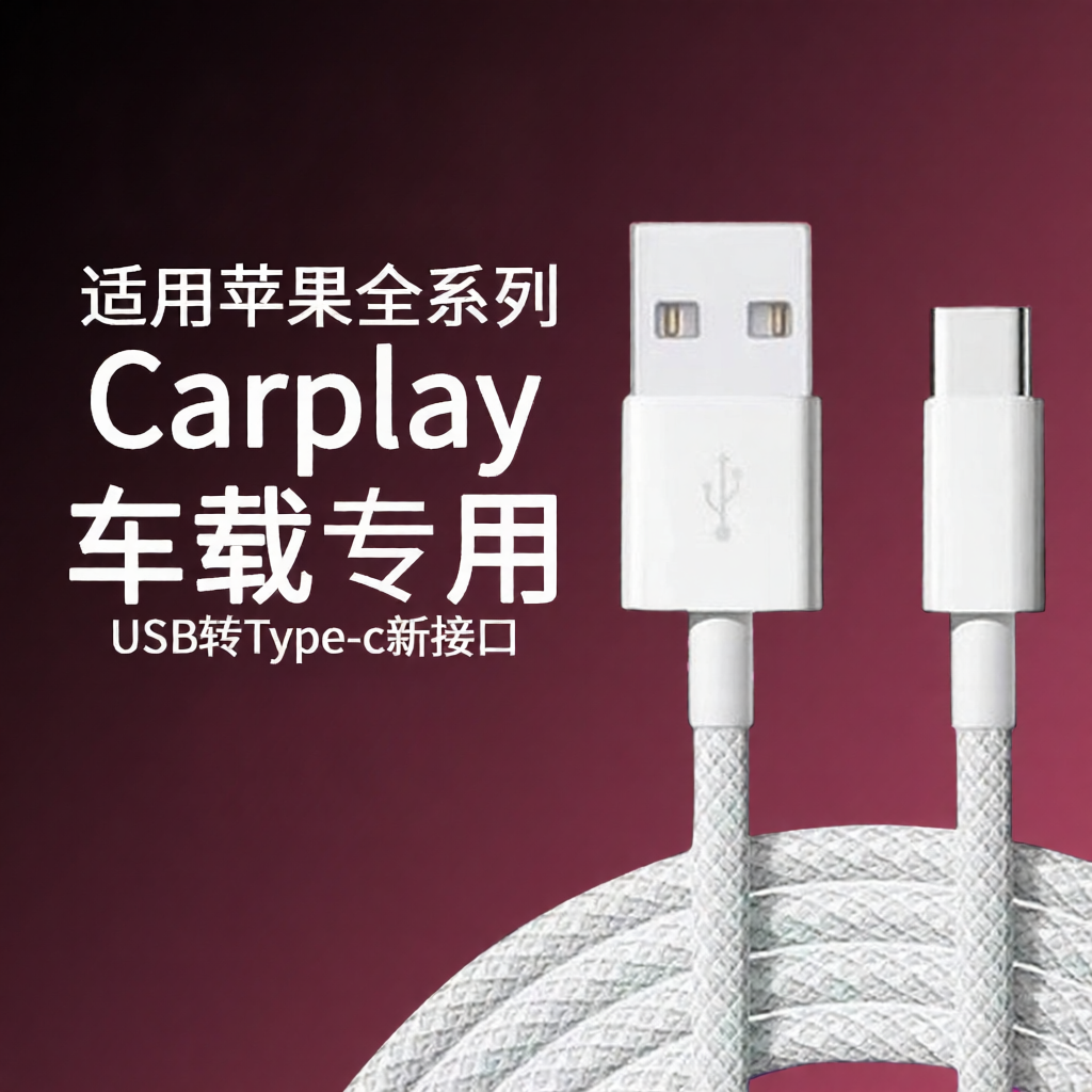 KUST | Woven Fast-Charging CarPlay Data Cable for Nissan X-Trail/Sentra/Tiida ราคา 160 บาท*ส่งฟรี