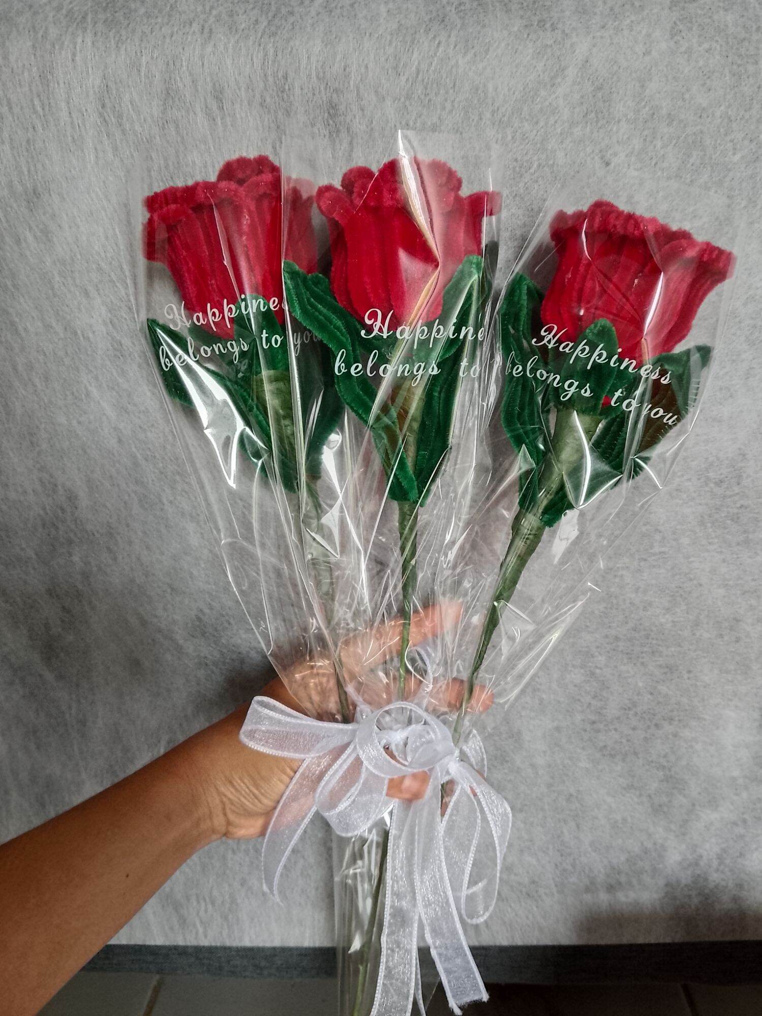 ดอกกุหราบ กำมะหยี่DIY ขนาดดอก7cm วาเลนไทน์ ราคา  59 บาท*ส่งฟรี