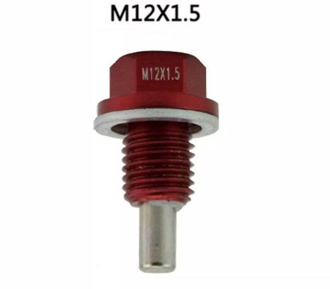 M12x1.5 มม. น็อตเปลี่ยนถ่ายน้ำมันเครื่องรถยนต์ และมอเตอร์ไซค์ ทั่วไป แบบมีแม่เหล็ก