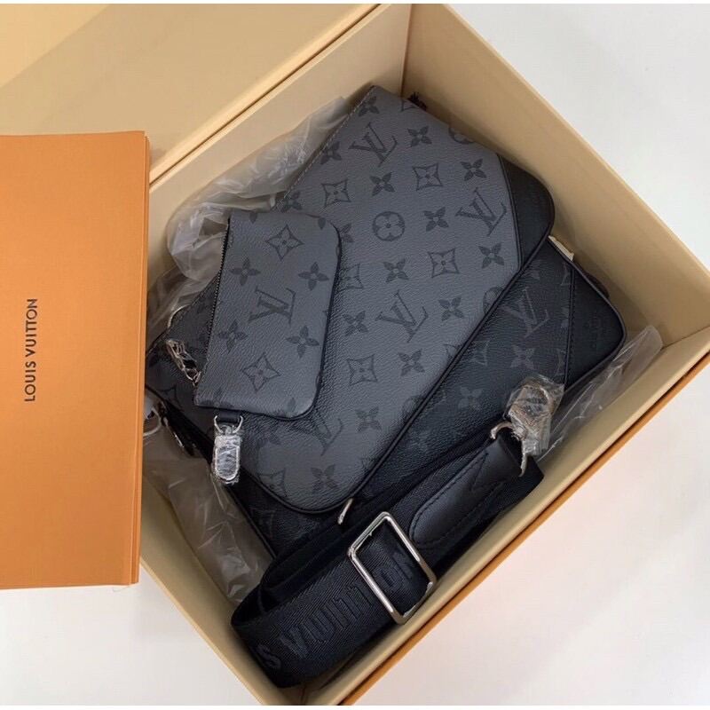 Louis Vuitton Messenger Explorer Monogram Eclipse PM M40565 Tas