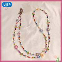 UGP | สายคล้องโทรศัพท์ลูกปัดดอกไม้ไข่มุกหรูหราสวยงาม