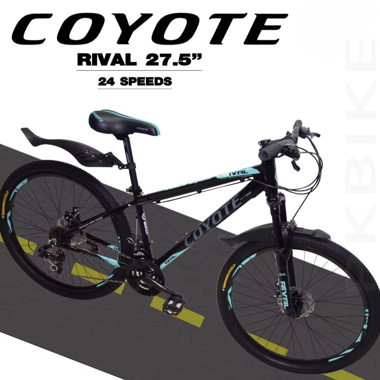 จักรยานเสือภูเขา Coyote rival เฟรมอลูมิเนียม 24 sp ดิสเบรค วงล้ออัลลอย 2 ชั้น ล้อ27.5 นิ้ว ราคา 5,790 บาท*ส่งฟรี