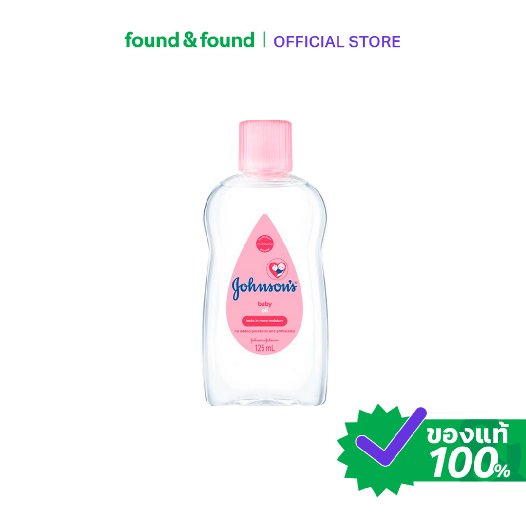 Johnson Regular Oil 125ml เบบี้ออยล์ สูตรคลาสสิก สำหรับผิวแห้ง found & found