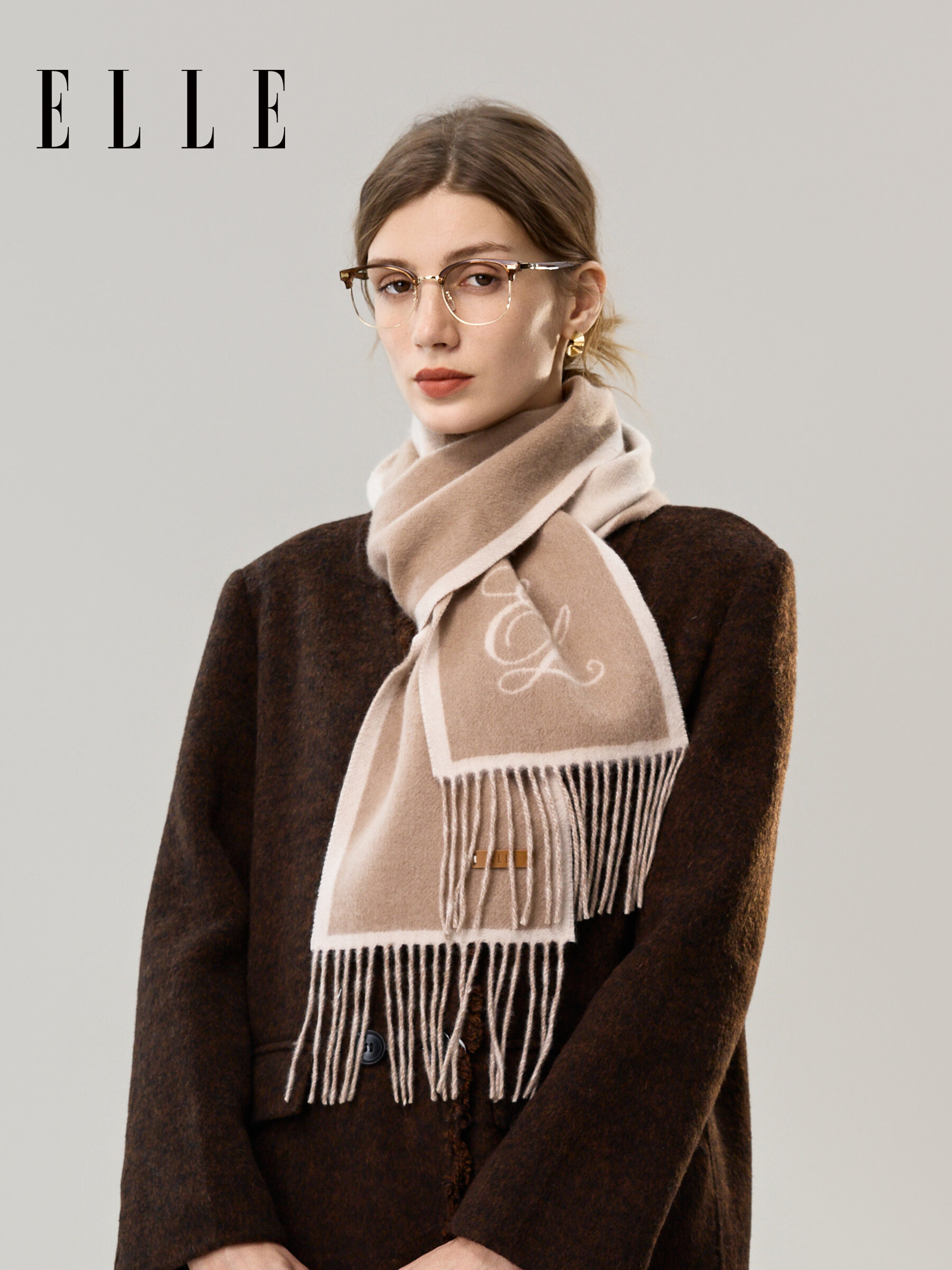 [Elle | Outdoor Warmth Letter Pattern Scarf,Elle | Outdoor Warmth Letter Pattern Scarf,] ราคา 2,995 บาท*ส่งฟรี
