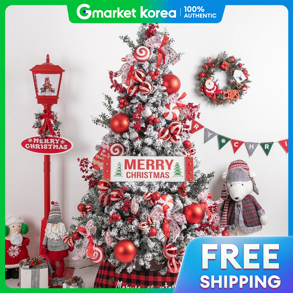 flowertree | Ad Balloon Red Snow Tree 210cm (Double-Sided) Christmas Tree Full Set ราคา 26,087 บาท*ส่งฟรี