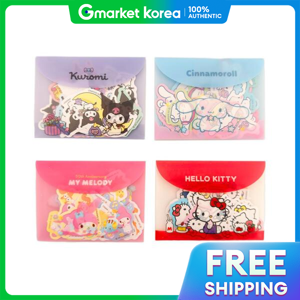 ART BOX | Artbox/Pilleo Sanrio Paper Cutout Sticker Pouch, 40 Sheets, for Journal and Phone Decoration ราคา 292 บาท*ส่งฟรี