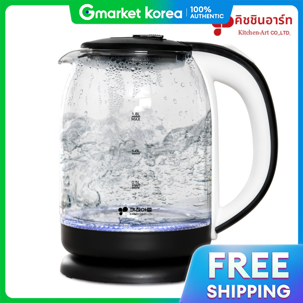 อุปกรณ์ทำสวนและตกแต่งกลางแจ้ง ศิลปะในครัว | Kitchen Art Sorel กาต้มน้ำไฟฟ้าไร้สาย 1.8 ลิตร Kia-Ek12 สีดำ ราคา 1,132 บาท*ส่งฟรี