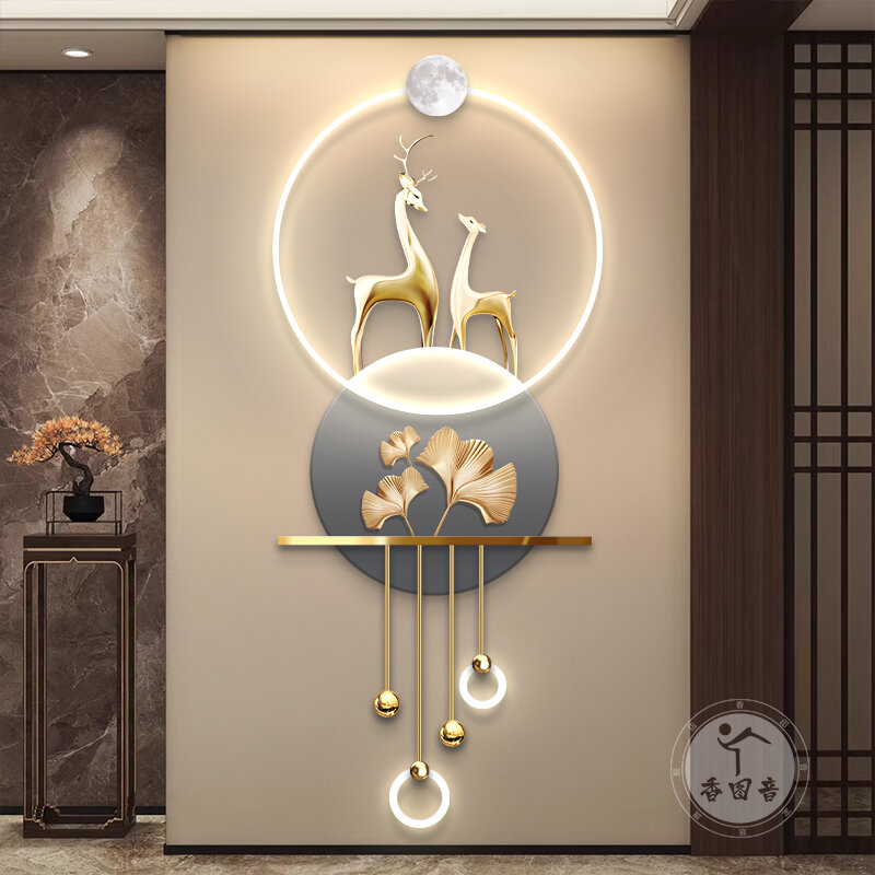 XIANGTUYIN | Luxury Deer Themed Entryway Decorative Wall Art LED Light Wall Lamp ราคา 3,433 บาท*ส่งฟรี