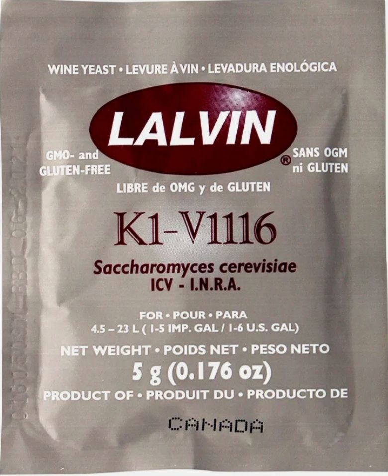 ยีสต์ หมัก ไวน์ ทำไวน์ Lalvin K1-V1116