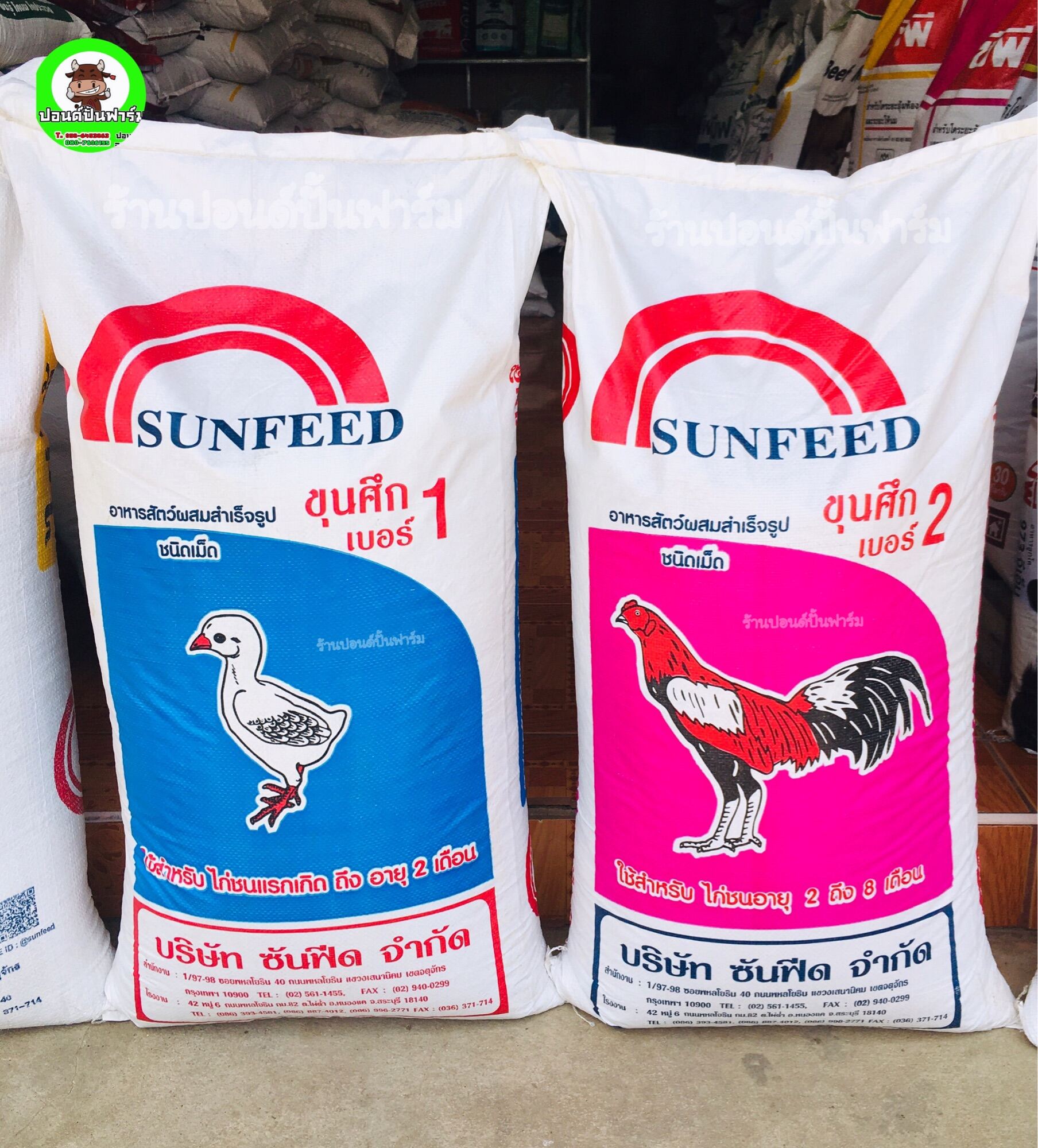 อาหารไก่ขุนศึก ซันฟีด เบอร์1 เบอร์ 2แบ่ง ขายถุงละ 1 กิโลกรัม Lazada.co.th