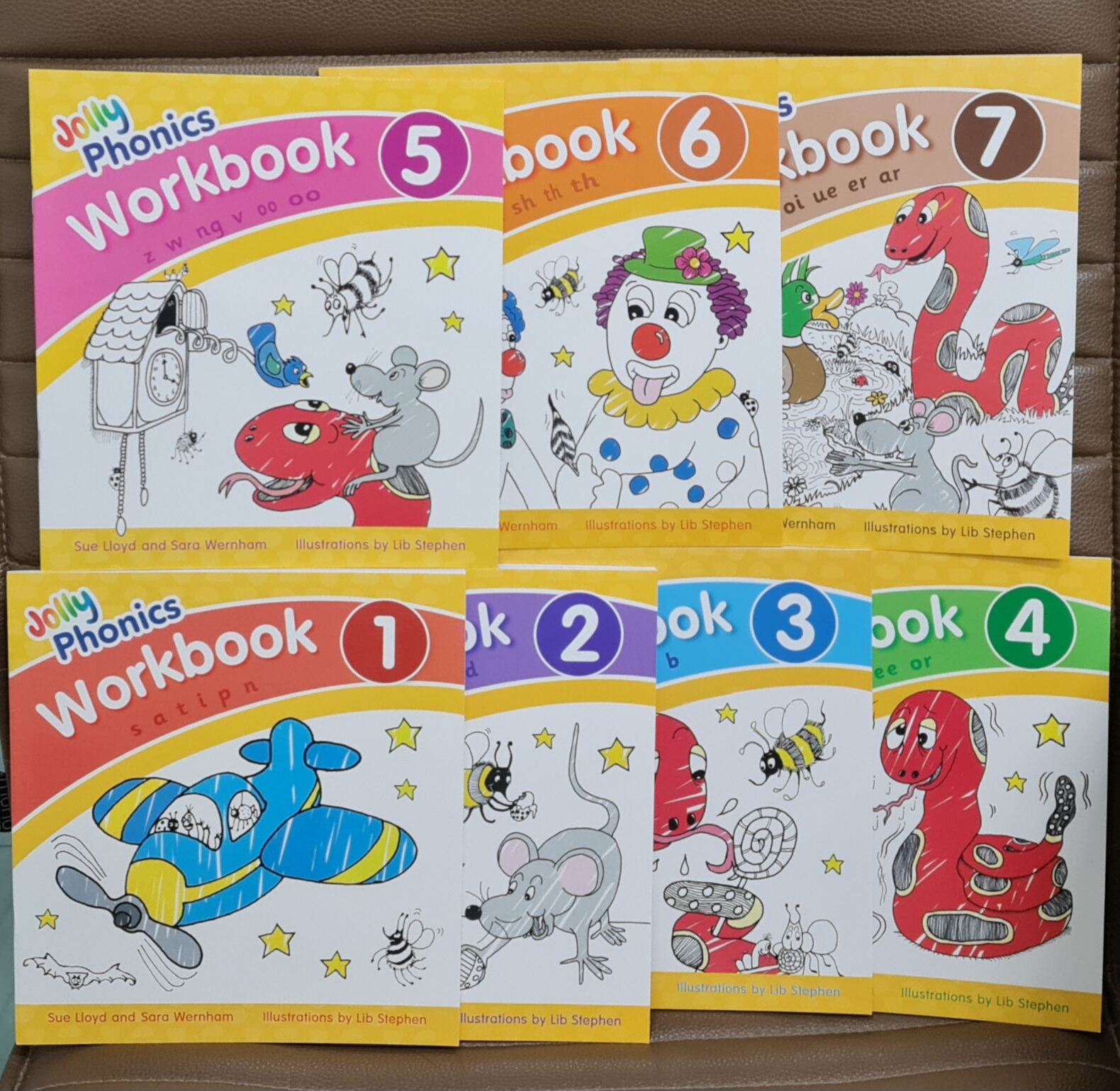 Set Jolly Phonics Workbooks, set of 1–7 ( In Precursive