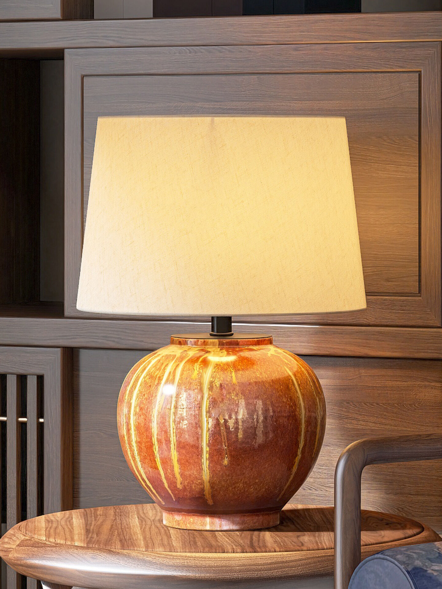 Abotu | Designer Minimalist Retro Chinese Bedside Lamp Ceramic ราคา 4,178 บาท*ส่งฟรี