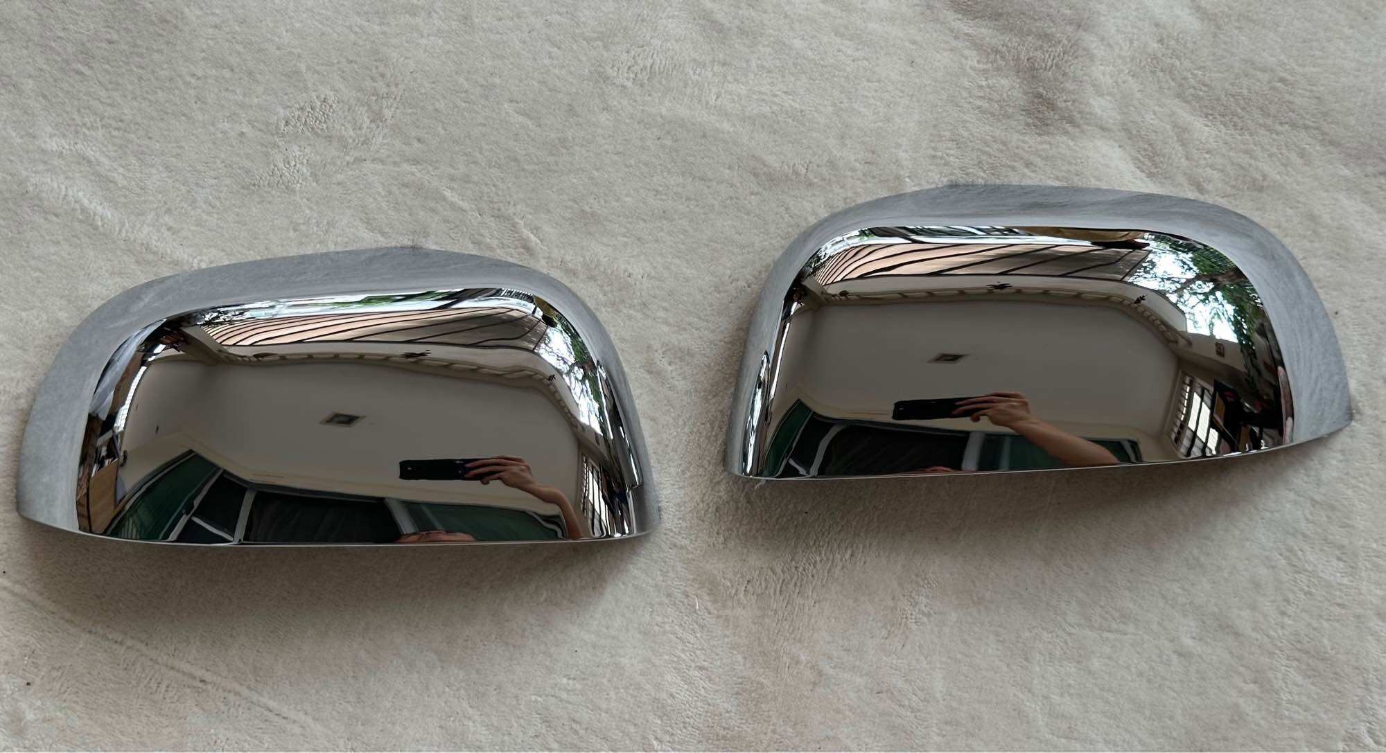 Chrome Side Mirror Covers for Nissan March 2012, Good Quality Plating, Comes with Double-Sided Adhesive, Easy to Install (Mrc-March) ราคา 380 บาท*ส่งฟรี