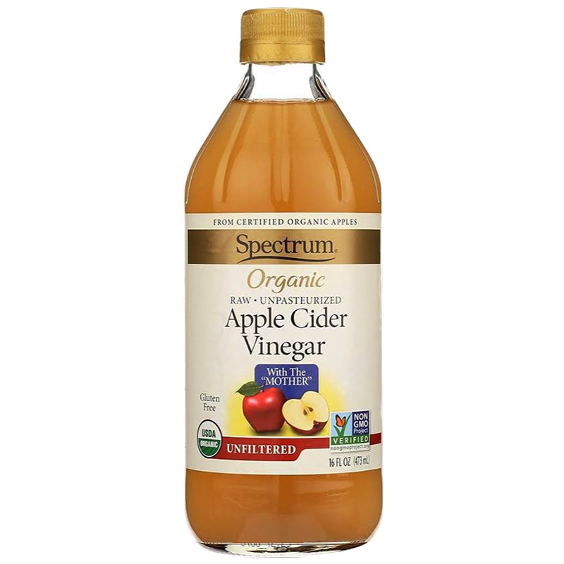 Spectrum Organic Apple cider Vinegar สเปกตรัมน้ำส้มสายชูออร์แกนิกหมักแอปเปิ้ล 473มล.